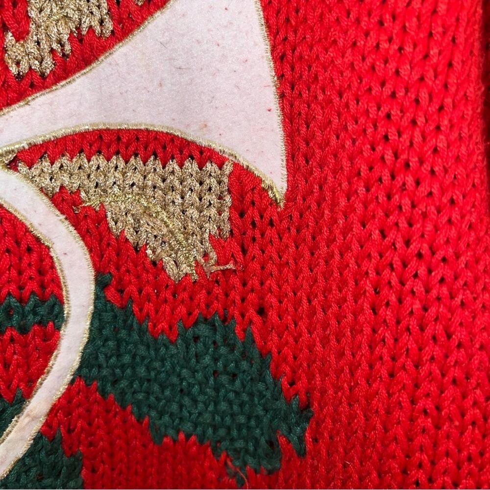 VNTG RAPPORT hand knit christmas sweater M - Picture 6 of 8